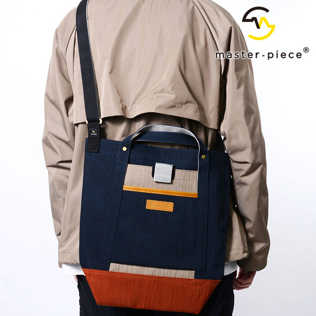 【ポイント10％】マスターピース master-piece ショルダーバッグ [02344-v2 SS25] link SHOULDER BAG メンズ・レディース 鞄 日本製 縦型ショルダー 通勤通学 NAVY-B 正規取扱店