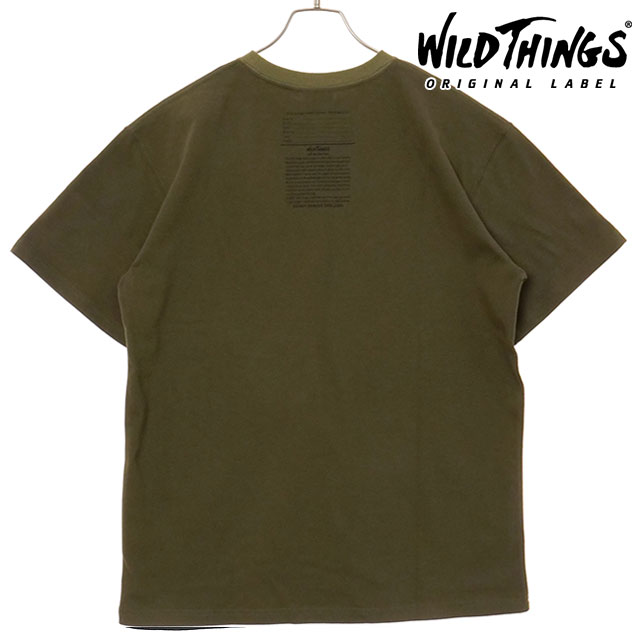 【30％OFF／SALE】ワイルドシングス WILD THINGS アーミータグ プリントTシャツ [WT25054KB SS25] ARMY TAG PRINT TEE メンズ トップス 半袖 アウトドア OLIVE 【メール便配送】 正規取扱店【ts】