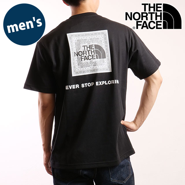 2新品未使用　ノースフェイス　黒　バンダナＴシャツ　Ｓサイズ　TNF　送料無料 THE NORTH FACE ノースフェイス Tシャツ NSE BANDANA S&frasl;S R