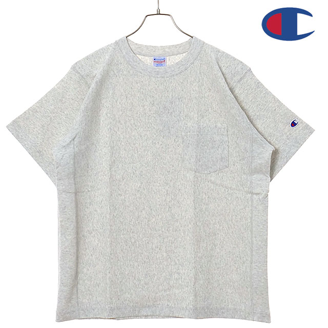チャンピオン Champion リバースウィーブ ショートスリーブ ポケット Tシャツ [C3-Z319 SS25] REVERSE WEAVE SHORT SLEEVE POCKET T-SHIRT メンズ アメカジ トップス 半袖 無地Tee オートミール　【メール便配送】 正規取扱店
