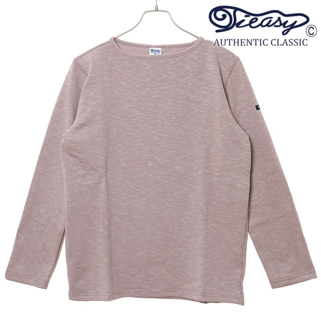 ティージー Tieasy HDCS ボートネックバスクシャツ [te001 SS25] HDCS BOATNECK BASQUE SHIRT メンズ トップス 長袖Tシャツ 日本製 オーガニックコットン NUDE-BEIGE 正規取扱店