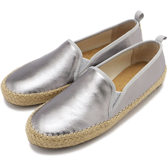 日本限定 エミュ オーストラリア EMU Australia スニーカー ガムレザーメタリック [W13258 SS25] Gum Leather Metallic レディース エミュー 靴 エスパドリーユ スリッポン DullSilver 正規取扱店