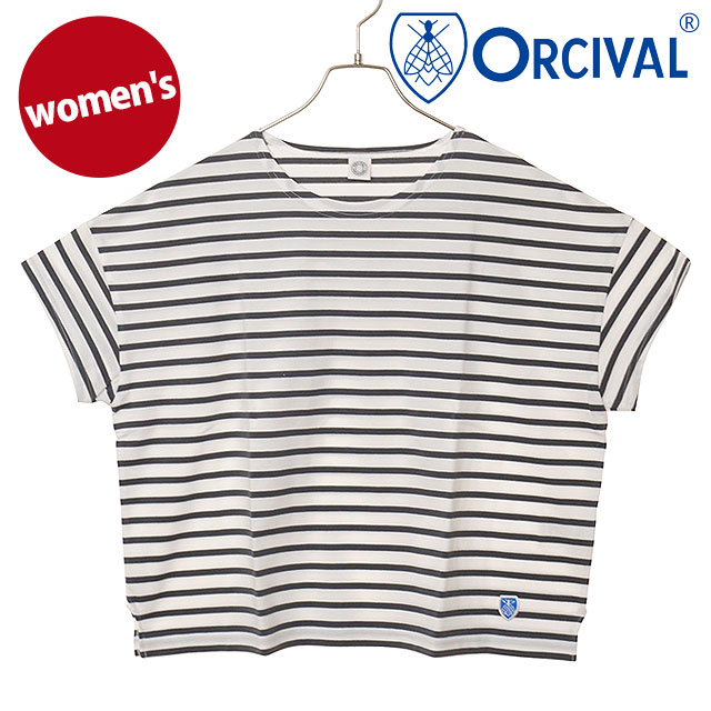 オーシバル ORCIVAL ボートネック ショートスリーブプルオーバー [OR-C0335-BFJ SS25] BOAT NECK S/S P.O. レディース トップス カットソー 半袖Tシャツ ボーダー WHITE/F.GREY 【メール便配送】 正規取扱店