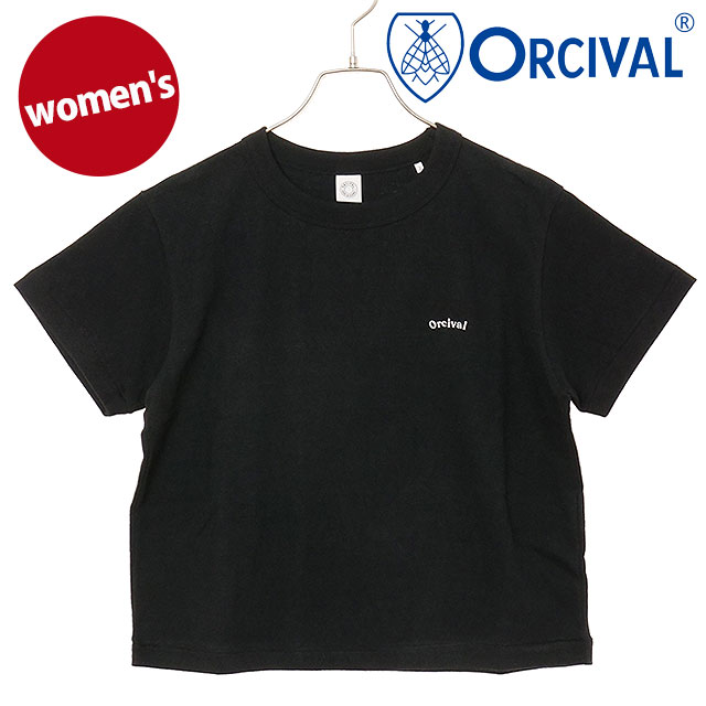 オーシバル ORCIVAL エンブロイダリー ショートスリーブTシャツ [OR-C0418-MIT SS25] EMBROIDERY SHORT SLEEVE T-SHIRT レディース トップス カットソー 半袖 コンパクト BLACK 【メール便配送】 正規取扱店