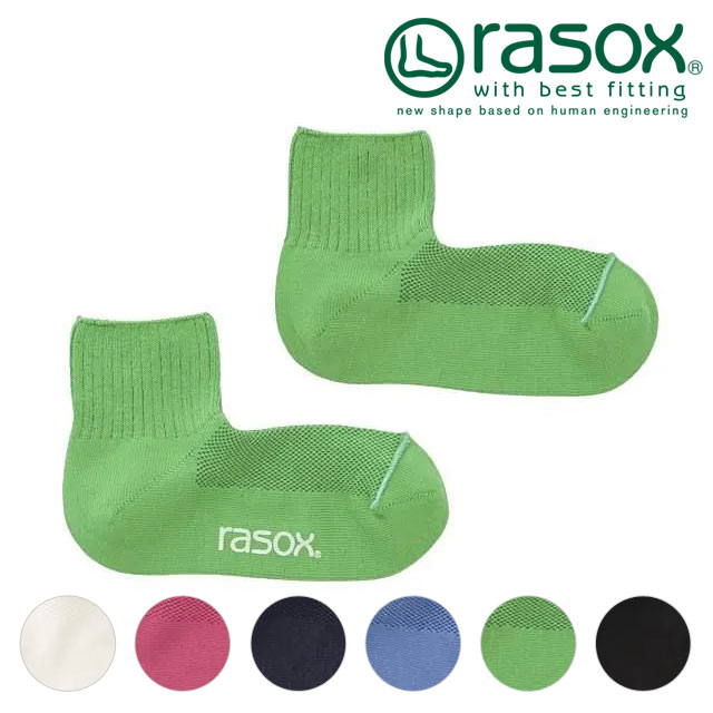 ラソックス rasox ベーシック・アンクル [BA250AN01 SS25] メンズ・レディース 靴下 日本製 アンクルソックス 【メール便配送】 正規取扱店