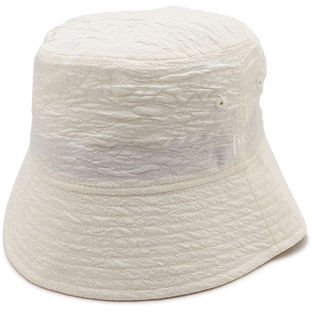 ニューエラ NEW ERA バケットハット ジャカード生地 [14388492 SS25] Bucket-01 Sailor Brim JAQUARD RIBON 帽子 セーラーハット クロームホワイト 【メール便配送】