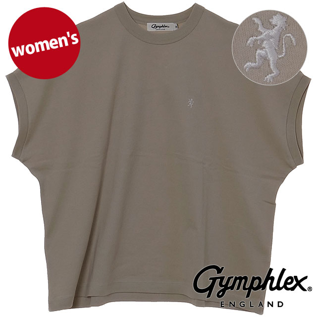 ジムフレックス Gymphlex クルーネック スリーブレス PO [#GY-C0361 FLK SS25] CREW NECK SLEEVELESS P.O. レディース スポーツファッション トップス スリーブレスTシャツ GREIGE(WHITE) 【メール便配送】 正規取扱店