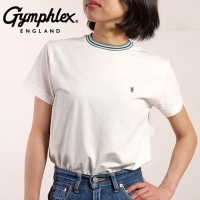 եå Gymphlex 롼ͥå ˥åȥ饤 T [#GY-C0448 CCB SS25] CREW NECK KNIT-LINE T-SHIRT ǥ ݡĥեå ȥåץ Ⱦµ åȥ WHITE/GREEN(CHARCOAL) ڥ᡼ 谷Ź