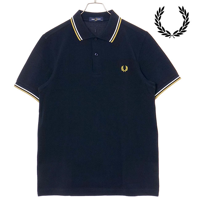 人気　M3600 Fred Perry ライトブルーポロシャツ　Lサイズ★ FRED PERRY フレッドペリー ポロシャツ 半袖 メンズ ツイン