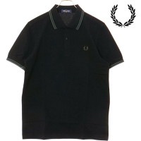 SALEۥեåɥڥ꡼ FRED PERRY ݥ ĥ ƥåץ եåɥڥ꡼ [M3600-Y43 SS25] TWIN TIPPED FRED PERRY SHIRT  ȥåץ Ⱦµ åȥԥ BLK/CRT-GRN 谷Źs