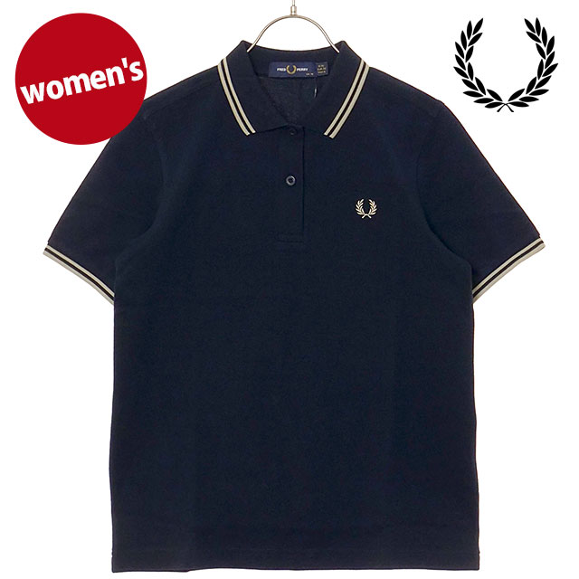 フレッドペリー FRED PERRY ポロシャツ ツイン ティップド フレッドペリーシャツ [G3600-T80 SS25] TWIN TIPPED FRED PERRY SHIRT レディース トップス 半袖 コットンピケ NAVY/OATMEAL 正規取扱店