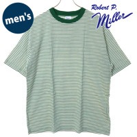 【SALE】ロバートピーミラー Robert P. Miller USAコットンTシャツ [135C SS25] USA cotton T-shirt メンズ トップス 半袖 リブ編み ストライプ W