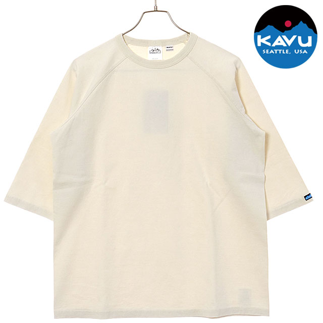 カブー KAVU ソリッド BB Tシャツ [19822213 SS25] Solid BB Tee メンズ トップス ラグラン Ivory/Ivory 正規取扱店