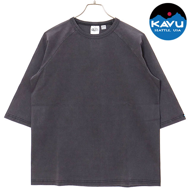 カブー KAVU ソリッド BB Tシャツ [19822213 SS25] Solid BB Tee メンズ トップス ラグラン Black/Black 【メール便配送】 正規取扱店