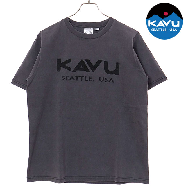 カブー KAVU マウンテンロゴ Tシャツ [19822214 SS25] Mountain Logo Tee メンズ トップス 半袖 Black 【メール便配送】 正規取扱店