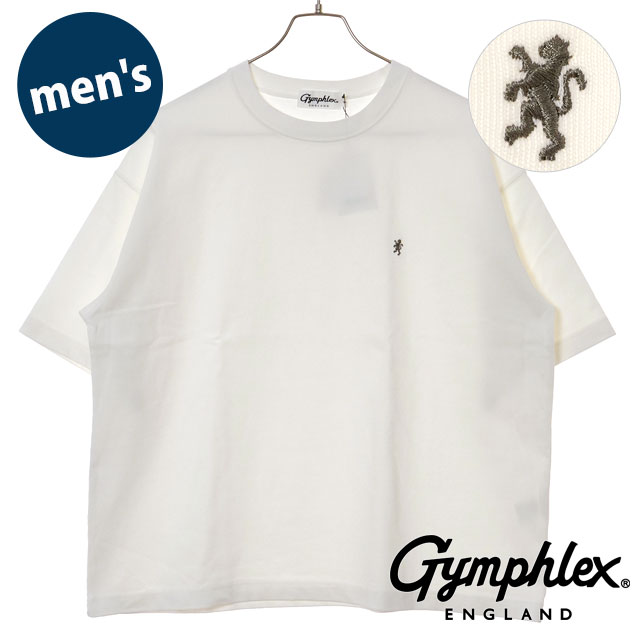 ジムフレックス Gymphlex クルーネック ショートスリーブ Tシャツ [#GY-C0441 DDH SS25] CREW NECK S/S T-SHIRT メンズ スポーツファッション トップス 半袖 ボックスシルエット OFF WHITE(GREY) 正規取扱店