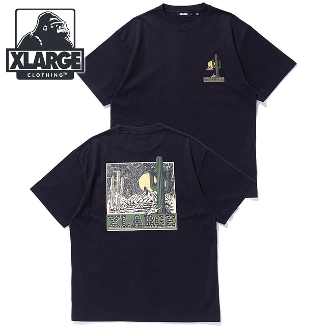 エクストララージ XLARGE デザート ショートスリーブ Tシャツ [101251011024 SS25] DESERT S/S TEE メンズ 半袖 バックプリントティー BLACK 【メール便配送】