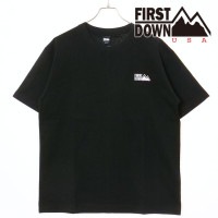 եȥ FIRST DOWN  硼ȥ꡼T [F801042-06 SS25] LOGO S/S TEE  ȥåץ Ⱦµ åȥ󥸥㡼 BLACK ڥ᡼ 谷Ź