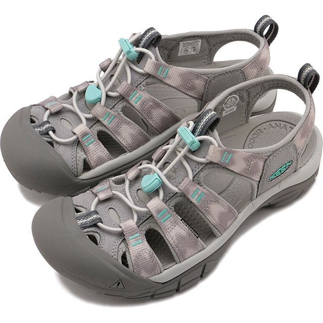 キーン KEEN サンダル ニューポート エイチツー [1030726 SS25] W NEWPORT H2 レディースウォーターシューズ 水陸両用 キャンプ ALLOY/CHEVRON グレー