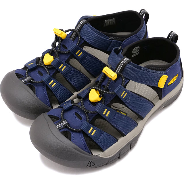 キーン KEEN サンダル ニューポート エイチツー [1029140 SS25] YOUTH NEWPORT H2 キッズ・ユース・ジュニアサイズ 子供靴 水遊び キャンプ アウトドア NAVAL-ACADEMY/KEEN-YELLOW ネイビー 正規取扱店