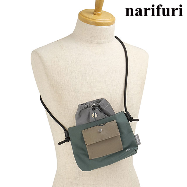 【SALE】ナリフリ narifuri × stairs design products ミニバッグ [NFSD-01 SS25] MINI BAG メンズ・レディース ステアーズデザインプロダクツ コラボ 鞄 ショルダーバッグ D.GREEN 正規取扱店【ts】