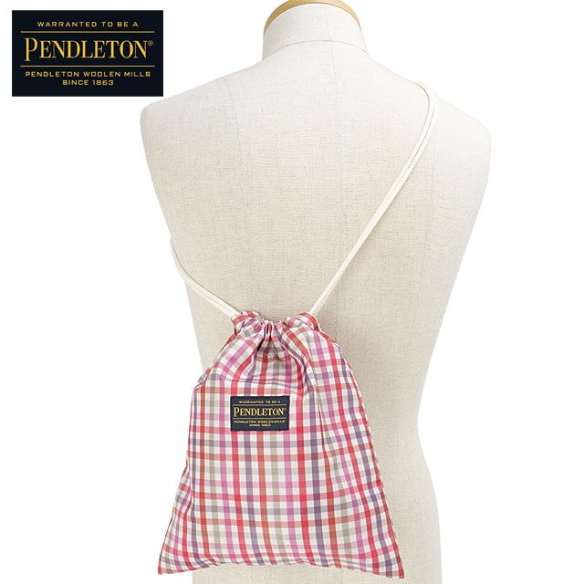 【SALE】ペンドルトン PENDLETON ギンガム ショルダー ドローバッグ [PDT-000-251026 SS25] GINGHAM SHOULDER DRAWBAG メンズ・レディース 鞄 チェック柄 巾着バッグ OFF 【メール便配送】 正規取扱店【ts】