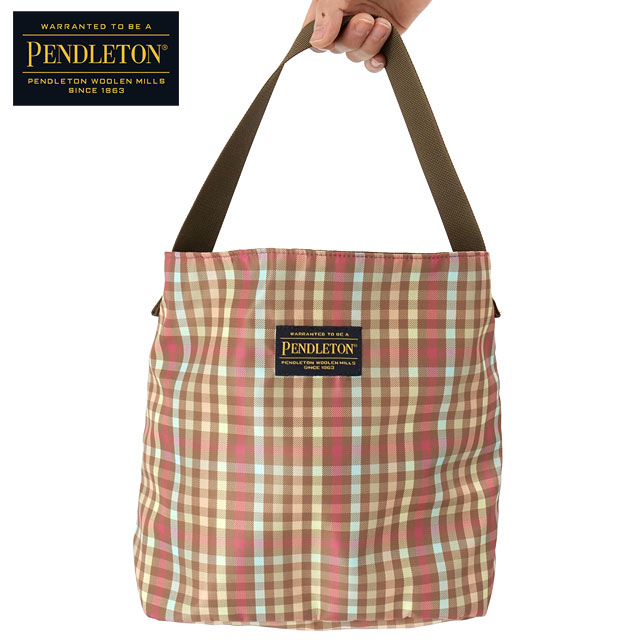 【SALE】ペンドルトン PENDLETON ギンガム ワンハンドルバッグ [PDT-000-251027 SS25] GINGHAM ONEHANDLE BAG メンズ・レディース 鞄 チェック柄 ハンドバッグ トートバッグ BRN 正規取扱店【ts】
