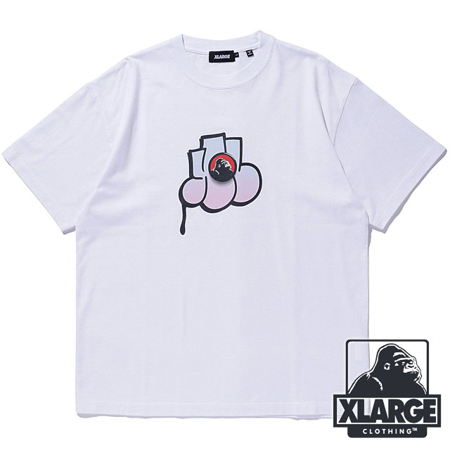エクストララージ XLARGE スローアップ ショートスリーブ Tシャツ [101251011026 SS25] THROW UP S/S TEE メンズ トップス 半袖 プリントティー WHITE 【メール便配送】 正規取扱店