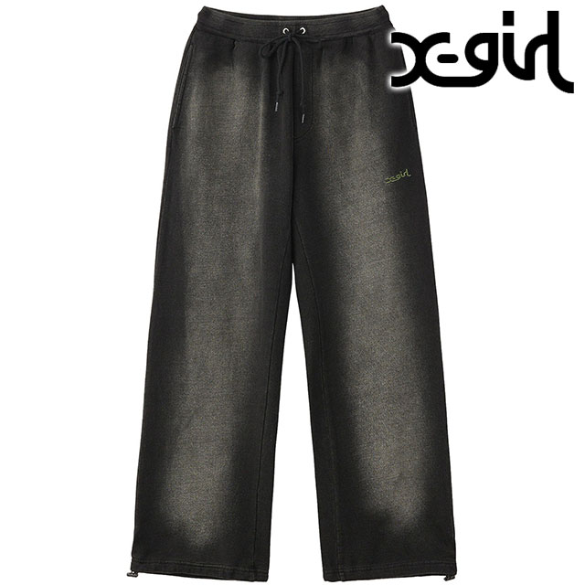 エックスガール X-girl フェイデッド スウェットパンツ [105252031001 SU25] FADED SWEAT PANTS レディース ルーズシルエット xgirl OLIVE オリーブ