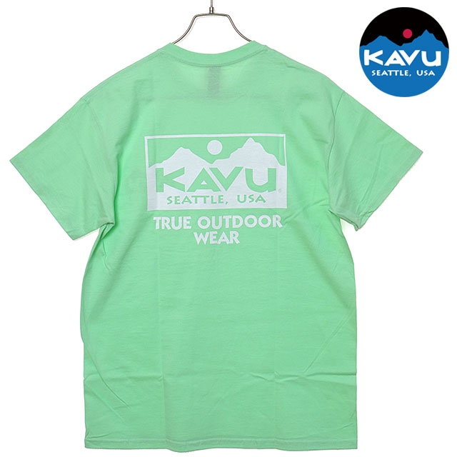 【30％OFF／SALE】カブー KAVU トゥルーロゴ Tシャツ [19822238 SS25] True Logo Tee メンズ トップス 半袖 ロゴティー Mint 【メール便配送】 正規取扱店【ts】
