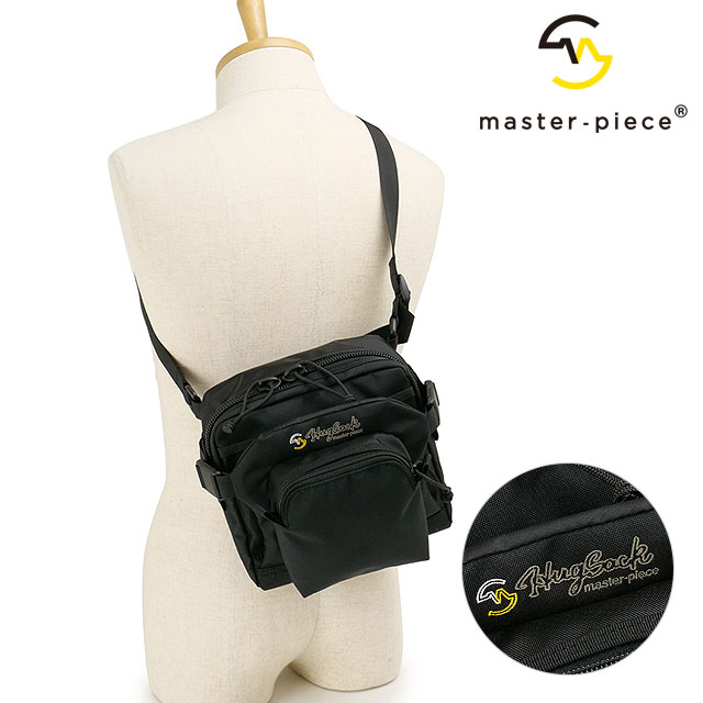 【ポイント10％】マスターピース master-piece ハグサック スクエアショルダーバッグ [03232 SS25] 4L HugSack SQUARE SHOULDER BAG メンズ・レディース 鞄 日本製 ワンショルダー アウトドア BLACK 正規取扱店