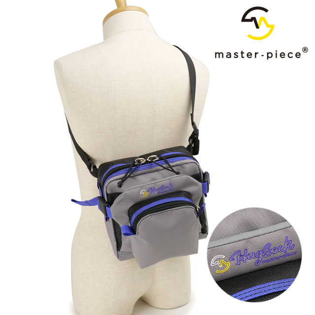 【ポイント10％】マスターピース master-piece ハグサック スクエアショルダーバッグ [03232 SS25] 4L HugSack SQUARE SHOULDER BAG メンズ・レディース 鞄 日本製 ワンショルダー アウトドア GRAY 正規取扱店