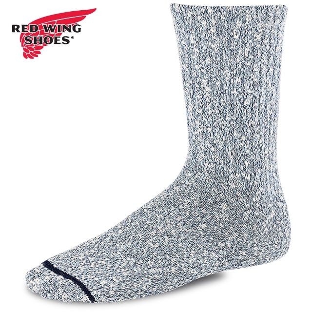 レッドウィング REDWING コットンブレンド マールラグクルー 3色糸 [97660/97656] COTTON BLEND MARL RAGG CREW / 3 COLOR YARNS メンズ 靴下 ブーツソックス Made in USA red wing CAROLINA-BLUE/NAVY/WHITE 【メール便配送】 正規取扱店