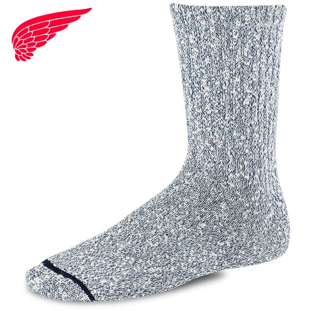 レッドウィング REDWING コットンブレンド マールラグクルー 3色糸 [97660/97656] COTTON BLEND MARL RAGG CREW / 3 COLOR YARNS メンズ 靴下 ブーツソックス Made in USA red wing CAROLINA-BLUE/NAVY/WHITE 【メール便配送】 正規取扱店