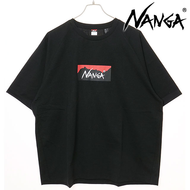 ナンガ NANGA エコハイブリッド ボックスロゴ ルーズフィットTシャツ