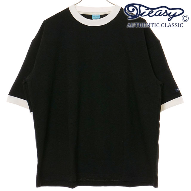 【SALE】ティージー Tieasy HDCS ライトリンガービッグクルーネックTシャツ [te001-lglg SS25] HDCS LIGHT LINGER BIG CREW T メンズ トップス 半袖 日本製 オーガニックコットン BLACK/WHITE 【メール便配送】 正規取扱店【ts】