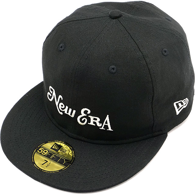 ニューエラ キャップ NEW ERA CAP [14388817 SS25] 59FIFTY COTTON FLAX 帽子 綿麻素材 ブラック
