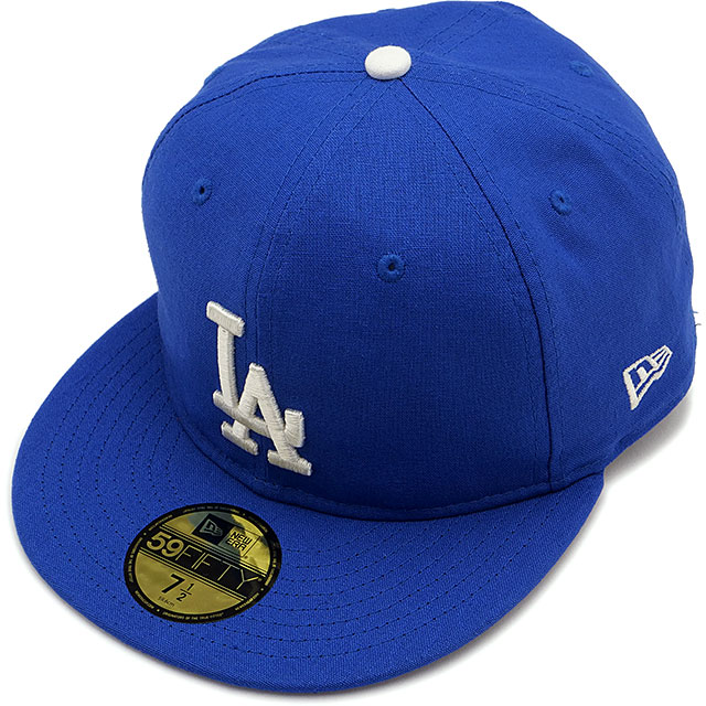 ニューエラ キャップ NEW ERA CAP ロサンゼルス・ドジャース [14388818 SS25] 59FIFTY COTTON FLAX 帽子 MLB 綿麻素材 ブルー