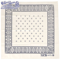 ベルバシーン VELVA SHEEN バンダナ クロス [161516 SS25] BANDANNA (CROSS)　MADE IN USA メンズ・レディース アメリカ製 大判 ハンカチ スカーフ 