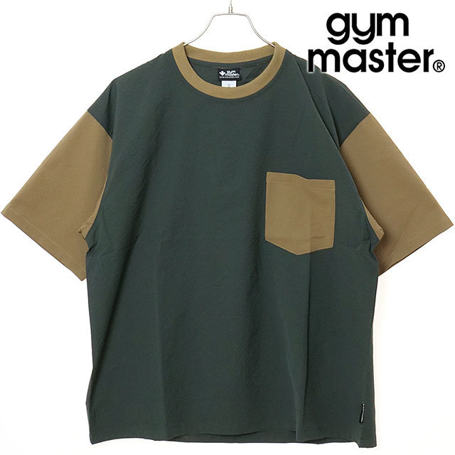 【30%OFF/SALE】ジムマスター GYMMASTER UL GRID シアサッカーtee [G533701-81 SU25] メンズ トップス 半袖Tシャツ オリーブ/ベージュ 【メール便配送】 正規取扱店【ts】
