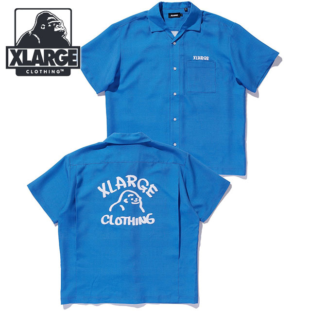 エクストララージ XLARGE ドローイング OG ショートスリーブシャツ [101252014002 SU25] DRAWING OG S/S SHIRT メンズ x-large エックスラージ 半袖 オープンカラーシャツ LtBLUE