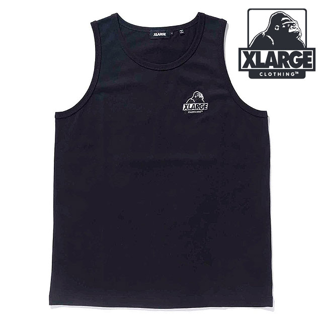 エクストララージ XLARGE スランテッド OG タンクトップ [101222013004 SS25] SLANTED OG TANK TOP メンズ x-large エックスラージ トップス インナー ノースリーブ BLACK 【メール便配送】 正規取扱店