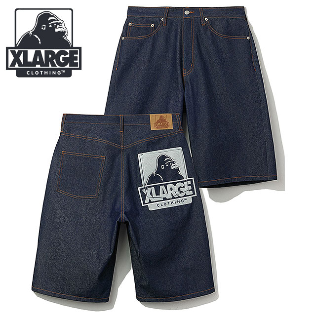 エクストララージ XLARGE OG デニム ショートパンツ [101252031008 SU25] OG DENIM SHORT PANTS メンズ x-large エックスラージ ボトムス 膝下丈 ジーンズ INDIGO 正規取扱店