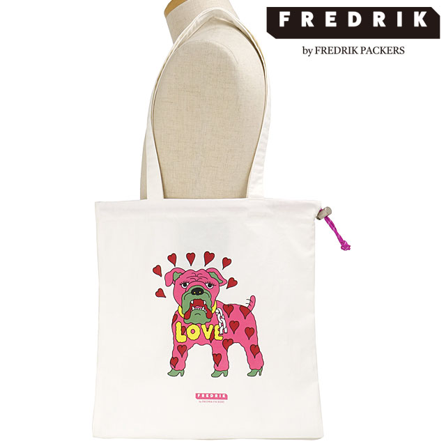 フレドリック FREDRIK トートバッグ イージー YMドッグ [FPCV-TT25-WHNO SS25] EASY/YM DOG メンズ・レディース 鞄 巾着バッグ 犬 イラスト WHITE 【メール便配送】 正規取扱店