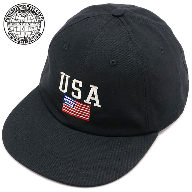 クーパーズタウンボールキャップ COOPERSTOWN BALLCAP キャップ 星条旗 [USA SS25] THE STARS AND STRIPES メンズ・レディース 帽子 フリーサイズ MADE IN USA BLACK 正規取扱店
