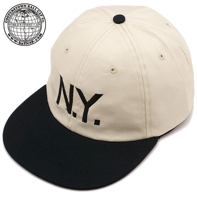 クーパーズタウンボールキャップ COOPERSTOWN BALLCAP キャップ ニューヨーク [NYA10 SS25] NEWYORK メンズ・レディース 帽子 フリーサイズ MADE IN USA STONE/BLACK 正規取扱店