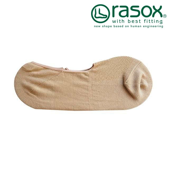 ラソックス rasox ファインクール・カバー [CA241CO01 SS25] メンズ・レディース 靴下 日本製 フットカバー スニーカーソックス 接触冷感 ベージュ 【メール便配送】 正規取扱店