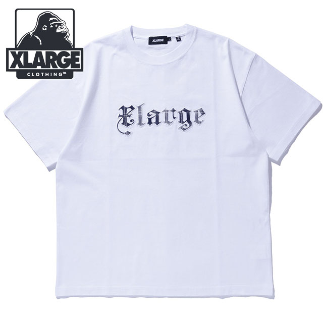 エクストララージ XLARGE パッチドロゴ ショートスリーブTシャツ [101252011052 SS25SPOT] PATCHED LOGO S/S TEE メンズ x-large エックスラージ カットソー 半袖 WHITE 【メール便配送】
