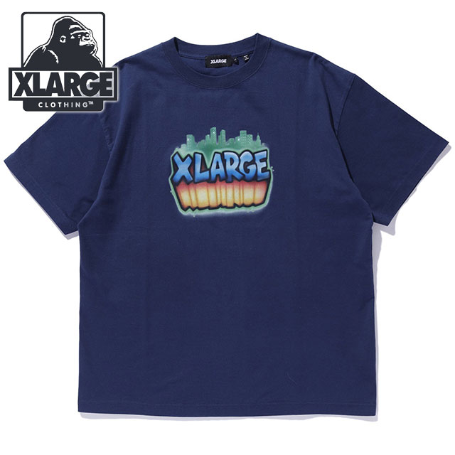 エクストララージ XLARGE スカイライン ショートスリーブTシャツ [101252011017 SU25] SKYLINE S/S TEE メンズ x-large エックスラージ カットソー 半袖 NAVY 【メール便配送】