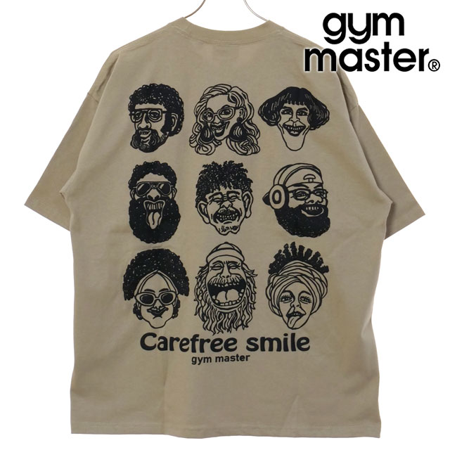 【SALE】ジムマスター GYM MASTER 7.4oz carefree smile ビッグTee [G521796-31 SU25] メンズ トップス カットソー 半袖Tシャツ ベージュ 【メール便配送】 正規取扱店【ts】
